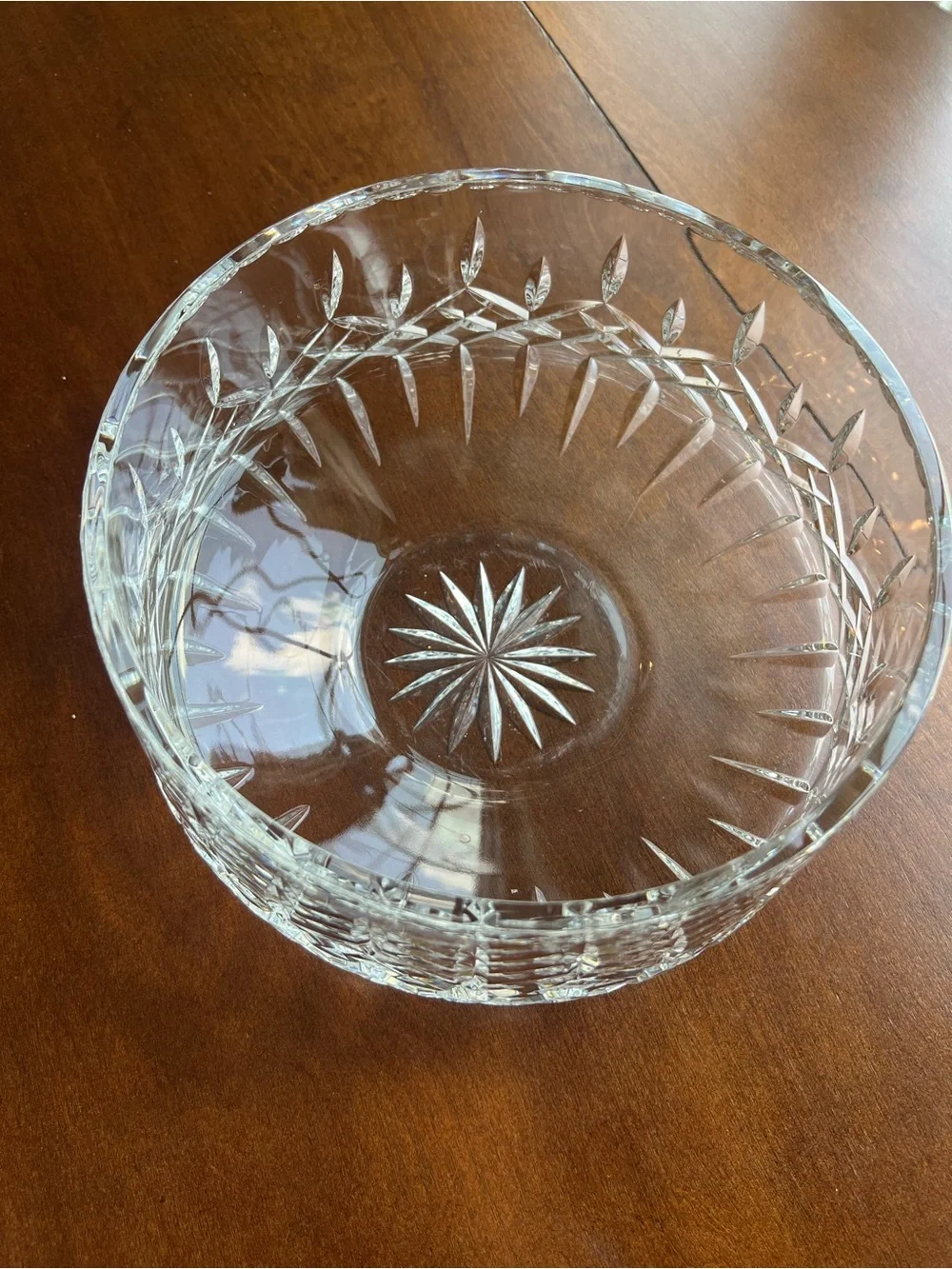 Rogaska Clear Cut Crystal Centerpiece Bowl 8”